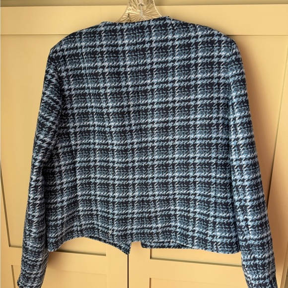 NWT Blue Houndstooth Jacket SZ 14 - Picture 4 of 14